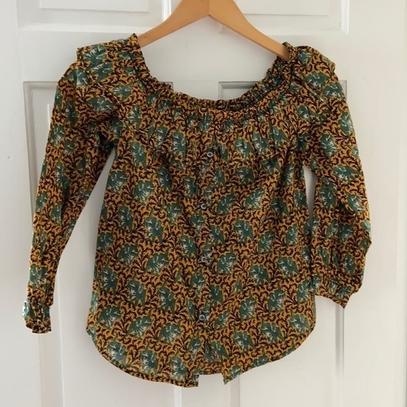 J Crew off shoulder elephant print tip - Picture 2 of 6